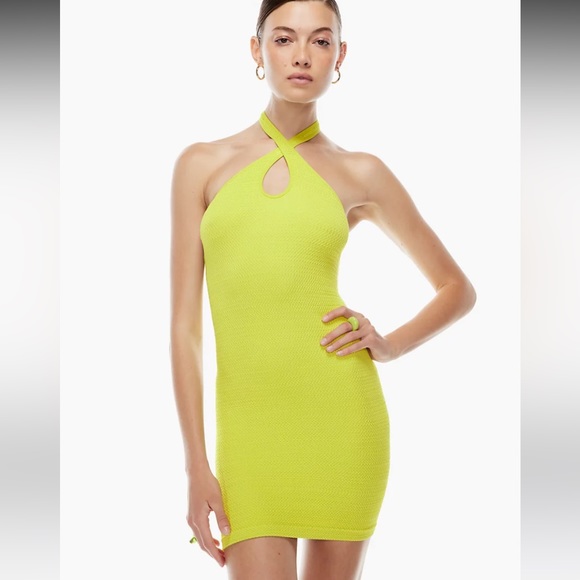 Aritzia Sunday Best AMIE DRESS Pear Green Dress - S - Picture 1 of 8